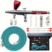 Resim Çift Etkili Püskürtme Tabancası, Boyama Seti için Hava Fırçası, 0.3, 0.2, 0.5mm İğneler/Hortumlar/Hava Kapağı, 1/3 oz Boya Kupa, Hava Hortumu, Model, Sanat, Hobiler için Boyama 