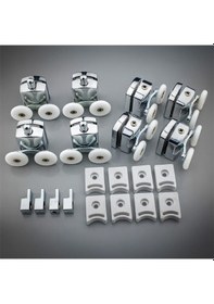 Resim Ayrıntıshop Duşakabin Tekerleği Rulman Tekerlek Krom Alt Üst 8 Li 24mm Krom 