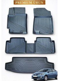 Resim Hyundai Accent Blue 2010+ Uyumlu 3d Oto Paspas Ve Bagaj Havuzu Set Premium 