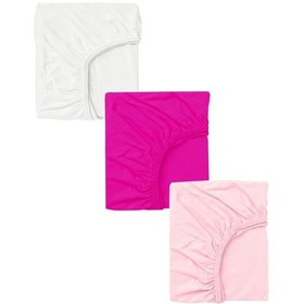 Resim 3 Adet Pamuklu Ve Lastikli 60 X 120 Cm Penye Bebek Çarşaf-renkli 