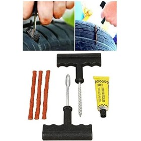 Resim 6 Parça Lastik Tamir Kiti - Otomobil, Motosiklet Ve Bisiklet İçin 