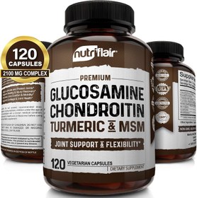 Resim NutriFlair Glucosamine Chondroitin Turmeric MSM Boswellia - Joint Pain Relief 120 Caps 