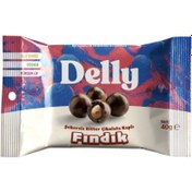 Resim DELLY Şekersiz Bitter Çikolata Kaplı Fındık 40g 