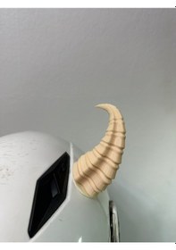 Resim Motor & Motosiklet Bej Viking Boynuz Kask Dış Aksesuarı Diğer 