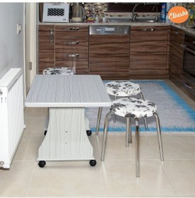 Resim Eliusta_Ticaret Mdf Orta Sehpa Tekerlekli Masa Yemek Masası Ofis Masası Fırsat 