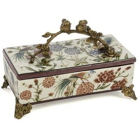 Resim Kuş Desenli Takı Kutusu 19x12cm 