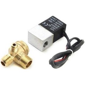 Resim Pazly Yağsız 2 Yollu Solenoid Valf Pirinç B, Dc12v, G1/4, Normalde Kapalı B 