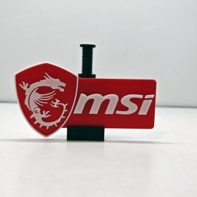 Resim Msı Logolu Ayarlanabilir Ekran Kartı Tutucu - Gpu Sarkma Önleyici Yükseklik Ayarlı Destek Aparatı (60MM - 105MM) 