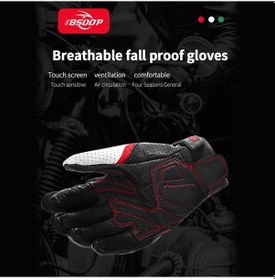 Resim Jeehugo Motorcycle Eldivenleri Tam Parmaklı, Kuru, Çarpıtmaya Dayanıklı, Karbon Fiber Eklem Koruması, Dokunmatik Ekran Uyumlu, Beyaz M 