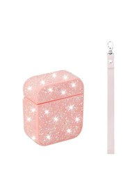 Resim Apple Uyumlu AirPods Zore Airbag 45 Bilek Askı Aparatlı Simli Şeffaf Kılıf Siyah 