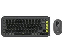 Resim Logitech POP ICON Kablosuz Bluetooth Sessiz Türkçe Q Klavye ve Mouse Seti Siyah 