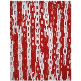 Resim FM Trafik Plastik Zincir (25m) Kirmizi Beyaz 