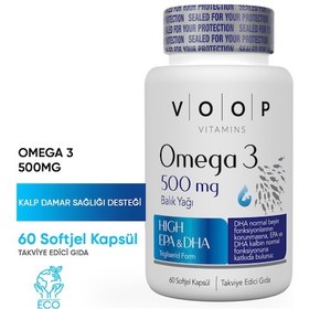 Resim Voop Omega 3 Balık Yağı 500 MG 60 Kapsül 