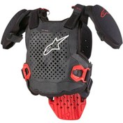 Resim Alpinestars A-5 S V2 Genç Üst Gövde Koruma Siyah Beyaz Kırmızı 