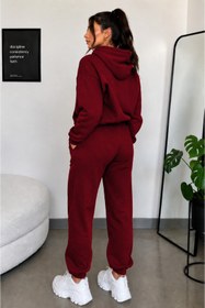Resim YAKAMEL Kadın 3iplik Şardonlu Şık Günlük Ve Spor Oversize Eşofman Takımı 