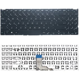 Resim Asus D509DA-BR129T, D509DA-BR211, D509DA-BR211A Uyumlu Klavye Tuş Takımı Tuş Seti Siyah Türkçe 