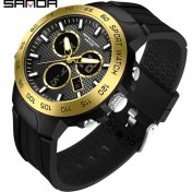 Resim Hanyang Altın Sanda En Lüks Saatler Erkekler Askeri Ordu Erkek Izle Su Geçirmez Spor Kol Saati Çift Ekran Izle Erkek Relogio Masculino (Yurt Dışından) 