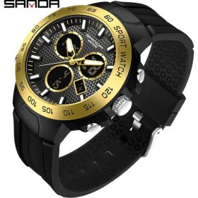 Resim Hanyang Altın Sanda En Lüks Saatler Erkekler Askeri Ordu Erkek Izle Su Geçirmez Spor Kol Saati Çift Ekran Izle Erkek Relogio Masculino (Yurt Dışından) 