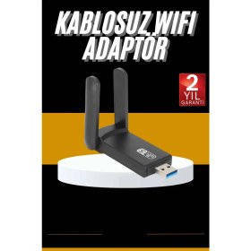 Resim Mbps Wifi Alıcı Kablosuz Wifi Adaptörü Çift Band Çift Antenli 