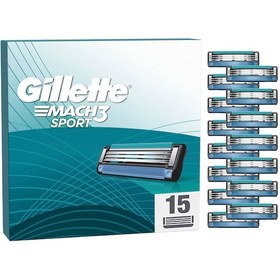 Resim Gillette Mach 3 Sport Yedek Tıraş Bıçağı 15'li 
