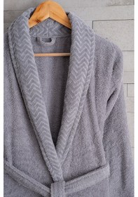 Resim Oznhome Krem-koyu Gri Çift Kişilik 6 Parça Bornoz Seti Krem - Gri 