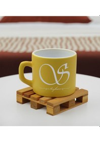 Resim Bk Gift Kişiye Özel İsimli Sarı Renkli Middle Çay & Kahve Fincanı-5, Arkadaşa Hediye, Sevgiliye Hediye, Doğum Günü Hediyesi Kobitmeyencom32543 Bk Gift 