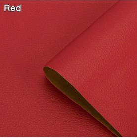Resim Kendinden Yapışkanlı Deri Tamir Yama Bandı Kendinden Yapışkanlı Ev Dıy Düzeltme Red 10cm X 20cm 