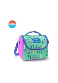 Resim Coral High Kids Su Yeşili Açık Pembe Monogram Desenli Thermo Beslenme Çantası 11823 