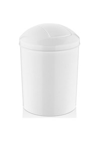 Resim Rulopak Kelebek Kapak Çöp Kovası - Beyaz 15 Lt Beyaz 