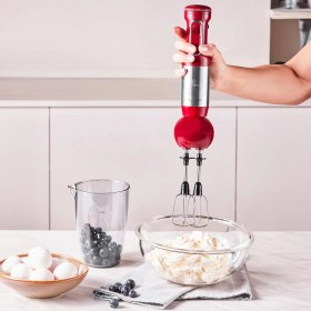 Resim Karaca Mastermaid Mutfak Robotu Çift Katlı 4 Kanatlı Bıçaklar 2000W Turbolu Güçlü Motor + Onerous Mutfak Tartısı 