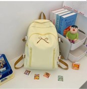 Resim Honeybeeshop Koreli Tarzda İnce Bowknot Sırt Çantası Sarı Rahat Seyahat Omuz Çantası Kadınlar Sarı 