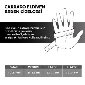 Resim Carraro Kısa Parmak Eldiven V7 Kırmızı L Beden 