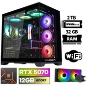 Resim Xaser Lexus X40 Ryzen 5 8400F 32GB Ddr5 Ram 2tb M.2 Nvme SSD 12GB RTX5070 Sıvı Soğutmalı Oyuncu Bilgisayarı 