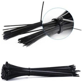 Resim Siyah Kablo Bağı Plastik Cırt Kelepçe 3.6x150mm 15cm 100 Adet 