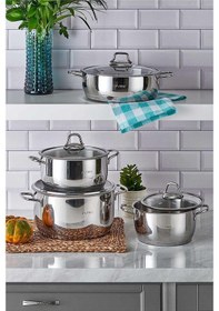 Resim Neva N3157 Berlin 8 Parça Tencere Seti 