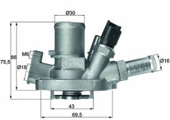 Resim MAHLE TI15180 | Termostat 80°C 15-Egea-500X 1.4-1.6Mjt 