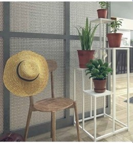 Resim Çiçeklik Zlf Dekoratif Kule Model Metal Transmisyon Çelik Beyaz S 
