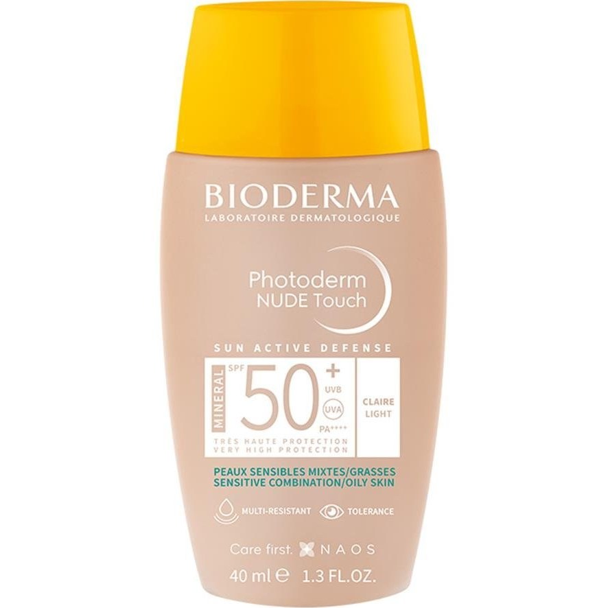Bioderma Photoderm Nude Touch SPF50+ Salisilik Asit İçeren Kapatıcı Etkili Güneş Kremi Light 40 ML Fiyatı ve Özelliklerı - Badem