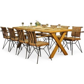 Resim Neiwel Koen Doğal Ahşap Yemek Masası-80-160 Açık Ceviz 