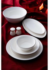 Resim Acar Rienna Silver 6 Kişilik 29 Parça Yemek Takımı Beyaz 