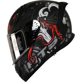 Resim Mts Pro Helmets M-801 Snake Full Face Motosiklet Kaskı Myth Grey 