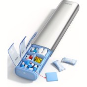 Resim 2 Günlük Bölmeli 7 Günlük Hap Düzenleyici - Dayanıklı Alüminyum Alaşım, Neme ve Suya Dayanıklı, Takviyeler, Vitaminler ve İlaçlar için Kurutucu ile Taşınabilir Seyahat İlaç Kutusu 