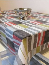 Resim Elyaflı Pvc Muşamba - Desenli Silinebilir Masa Örtüsü Fnt12232 Renkli 