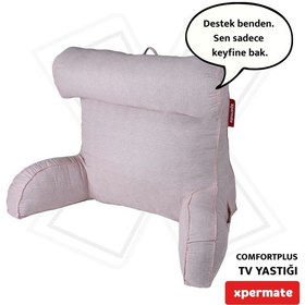 Resim Xpermate Comfortplus Tv Kollu Sırt Destek Üçgen Yastık Pembe 