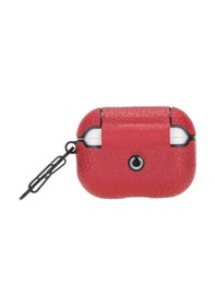 Resim Apple Uyumlu AirPods Pro Deri Kılıf Juni Erc2 Kırmızı Kırmızı 