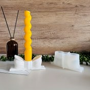 Resim DIY Bow-Shaped Mum Tutucu Silikon Kalıp - Sarı ve Beyaz, Kokulu Beton Dekor Yapmak İçin Mükemmel, Ev ve Parti Dekorasyonları İçin İdeal, Parti Dekorasyonu|Dekoratif Mum Tutucu|Silikon Kalıp 
