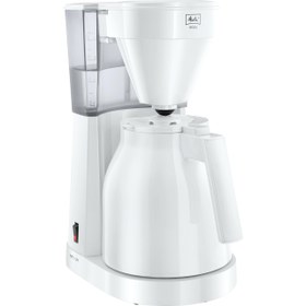 Resim Melitta Easy - Çıkarılabilir döner filtreli kahve makinesi, cam sürahi ve damlama durduruculu filtre kahve makinesi, 10 fincana kadar kahve için, siyah - Termos / Beyaz 