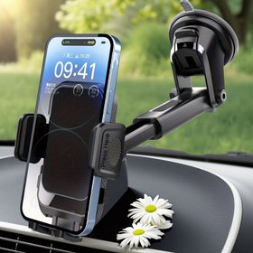 Resim 1 adet Vakumlu Araba Telefon Tutucu, Yeni Aksesuarlar, Sürüş için Benzersiz Bir Deneyim Sağlar, Vakumlu Emme Kupası ile Birlikte Geliyor - Araba Gösterge Paneli, Banyo Fayansları ve Cam Yüzeyli Havalandırma Klipsi Tasarımı için Mükemmel | Tüm Akıllı Telefonlar için Uygun | Sağlam Tutuş ve Kolay Kurulum, Araba Telefon Tutucu 