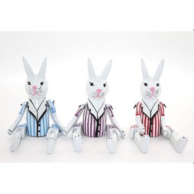 Resim Ahşap Salanan Tavşan Figürü Namı-3 