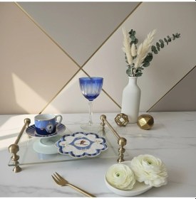 Resim 2 Adet Mavi Pip Studio Uyumlu Nakışlı Kuş Detaylı Kokteyl Sunum Peçetesi Çok Renkli 